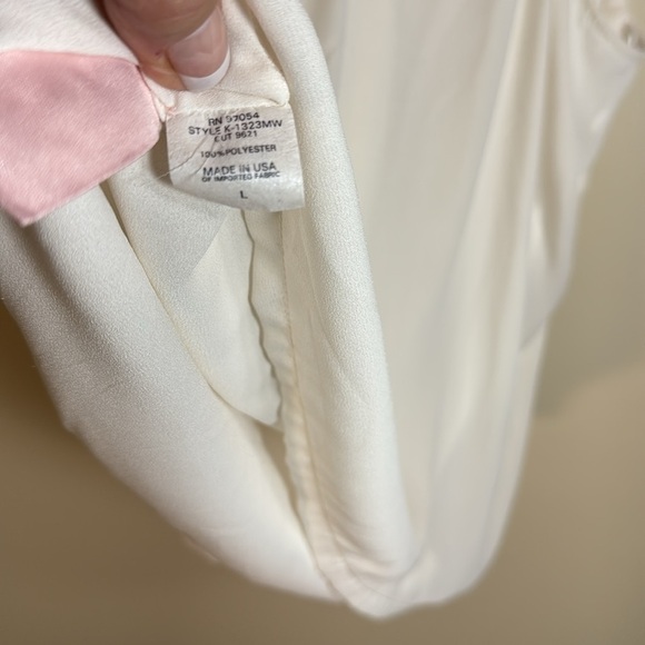 Krisa Surplice Tank Off White Size Large - Picture 5 of 5